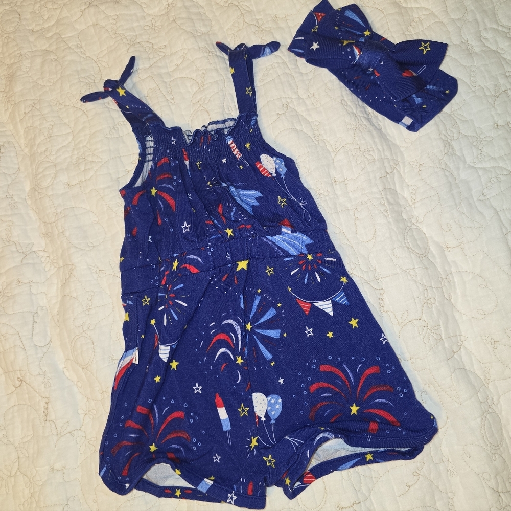 Little Sleepies Romper & Bow